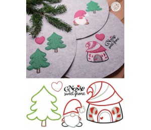 Stickserie - Weihnachtswichtel Satin Appli